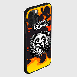 Чехол для iPhone 12 Pro Max My Chemical Romance рок панда и огонь, цвет: 3D-черный — фото 2