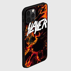 Чехол для iPhone 12 Pro Max Slayer red lava, цвет: 3D-черный — фото 2