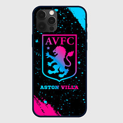 Чехол для iPhone 12 Pro Max Aston Villa - neon gradient, цвет: 3D-черный