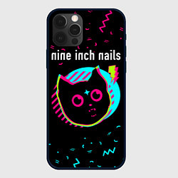 Чехол для iPhone 12 Pro Max Nine Inch Nails - rock star cat, цвет: 3D-черный