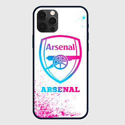 Чехол для iPhone 12 Pro Max Arsenal neon gradient style, цвет: 3D-черный