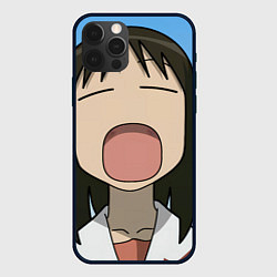 Чехол для iPhone 12 Pro Max Azumanga Daioh Аюму Касуга зевает, цвет: 3D-черный