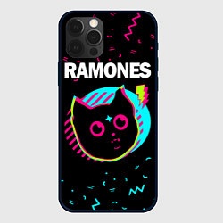 Чехол для iPhone 12 Pro Max Ramones - rock star cat, цвет: 3D-черный