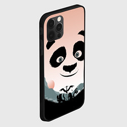 Чехол для iPhone 12 Pro Max Силуэт кунг фу панда, цвет: 3D-черный — фото 2