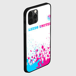 Чехол для iPhone 12 Pro Max Leeds United neon gradient style посередине, цвет: 3D-черный — фото 2