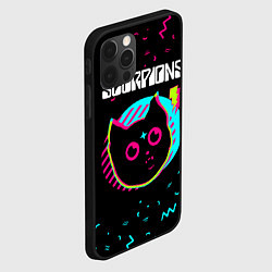 Чехол для iPhone 12 Pro Max Scorpions - rock star cat, цвет: 3D-черный — фото 2