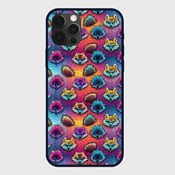 Чехол для iPhone 12 Pro Max Furry color anime faces, цвет: 3D-черный