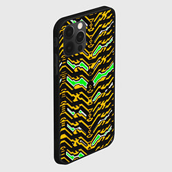 Чехол для iPhone 12 Pro Max Агрессивный чёрно-жёлтый паттерн, цвет: 3D-черный — фото 2