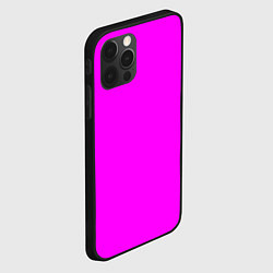 Чехол для iPhone 12 Pro Max Яркий розовый, цвет: 3D-черный — фото 2