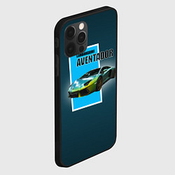 Чехол для iPhone 12 Pro Max Спортивная машина Lamborghini Aventador, цвет: 3D-черный — фото 2