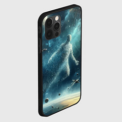 Чехол для iPhone 12 Pro Max Человек и космос - нейросеть, цвет: 3D-черный — фото 2