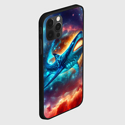 Чехол для iPhone 12 Pro Max Космическая неоновая акула - нейросеть, цвет: 3D-черный — фото 2