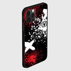 Чехол для iPhone 12 Pro Max Логотип Чанган на фоне брызг красок, цвет: 3D-черный — фото 2