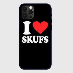 Чехол для iPhone 12 Pro Max I love skufs, цвет: 3D-черный