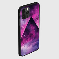 Чехол для iPhone 12 Pro Max Пирамида в космосе абстракции, цвет: 3D-черный — фото 2