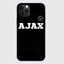 Чехол iPhone 12 Pro Max Ajax sport на темном фоне посередине