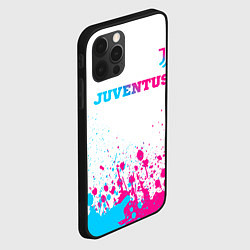 Чехол для iPhone 12 Pro Max Juventus neon gradient style посередине, цвет: 3D-черный — фото 2