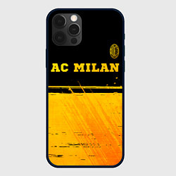 Чехол для iPhone 12 Pro Max AC Milan - gold gradient посередине, цвет: 3D-черный