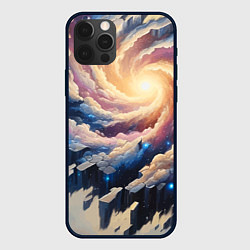 Чехол для iPhone 12 Pro Max Космическая галактика - нейросеть фантазия, цвет: 3D-черный