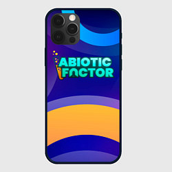 Чехол для iPhone 12 Pro Max Abiotic Factor цветные круги и лого, цвет: 3D-черный