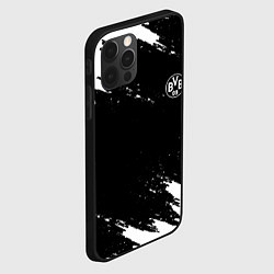 Чехол для iPhone 12 Pro Max Borussia краски чёрно белый, цвет: 3D-черный — фото 2
