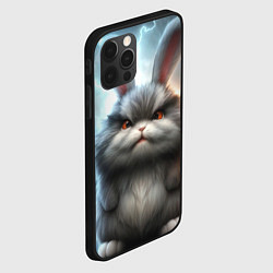 Чехол для iPhone 12 Pro Max Грозный заяц, цвет: 3D-черный — фото 2