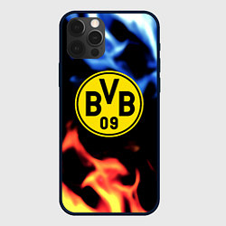 Чехол для iPhone 12 Pro Max Borussia fire storm steel, цвет: 3D-черный