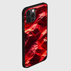 Чехол для iPhone 12 Pro Max Эффект текстуры мятой красной бумаги, цвет: 3D-черный — фото 2