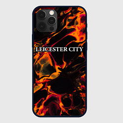 Чехол для iPhone 12 Pro Max Leicester City red lava, цвет: 3D-черный