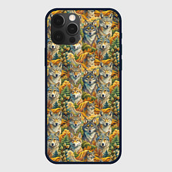 Чехол для iPhone 12 Pro Max Волчий мотив, цвет: 3D-черный