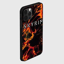 Чехол для iPhone 12 Pro Max Skyrim red lava, цвет: 3D-черный — фото 2