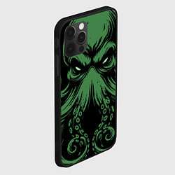 Чехол для iPhone 12 Pro Max Ктулху иллюстрация, цвет: 3D-черный — фото 2