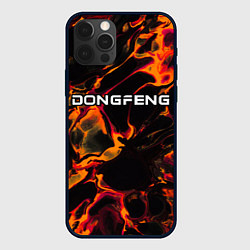 Чехол для iPhone 12 Pro Max Dongfeng red lava, цвет: 3D-черный