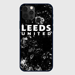 Чехол для iPhone 12 Pro Max Leeds United black ice, цвет: 3D-черный