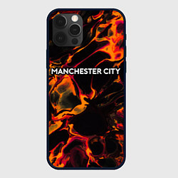 Чехол для iPhone 12 Pro Max Manchester City red lava, цвет: 3D-черный