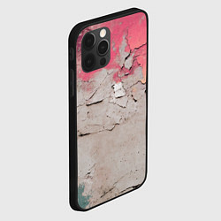 Чехол для iPhone 12 Pro Max Старая стена с краской, цвет: 3D-черный — фото 2