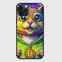 Чехол для iPhone 12 Pro Max Хомяк и биткоин, цвет: 3D-черный