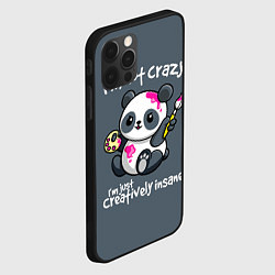 Чехол для iPhone 12 Pro Max Я просто творчески безумен, цвет: 3D-черный — фото 2