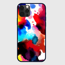 Чехол для iPhone 12 Pro Max Абстрактная акварельная композиция, цвет: 3D-черный