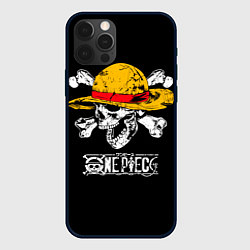 Чехол для iPhone 12 Pro Max One piece - череп и кости, цвет: 3D-черный
