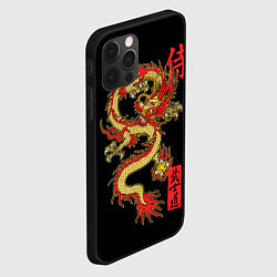 Чехол для iPhone 12 Pro Max Огненный дракон - путь воина, цвет: 3D-черный — фото 2