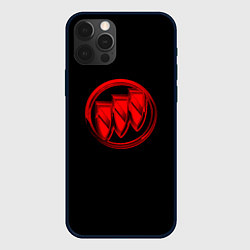 Чехол для iPhone 12 Pro Max Buick red logo, цвет: 3D-черный