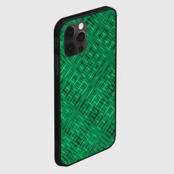 Чехол для iPhone 12 Pro Max Насыщенный зелёный текстурированный, цвет: 3D-черный — фото 2