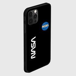 Чехол для iPhone 12 Pro Max NASA logo usa space, цвет: 3D-черный — фото 2
