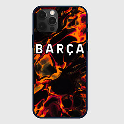 Чехол для iPhone 12 Pro Max Barcelona red lava, цвет: 3D-черный