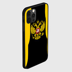 Чехол для iPhone 12 Pro Max Имперская Россия краски герб, цвет: 3D-черный — фото 2