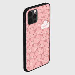 Чехол для iPhone 12 Pro Max Свинки паттерн, цвет: 3D-черный — фото 2