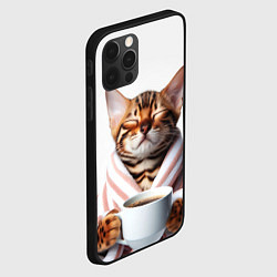 Чехол для iPhone 12 Pro Max Котик в халате, цвет: 3D-черный — фото 2