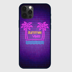 Чехол для iPhone 12 Pro Max Неоновые пальмы summer vibes, цвет: 3D-черный