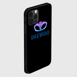 Чехол для iPhone 12 Pro Max Daewoo logo neon, цвет: 3D-черный — фото 2